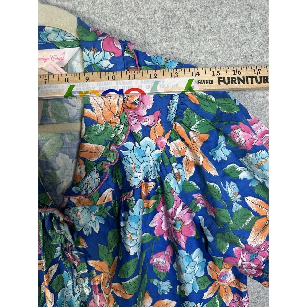 Vintage Carriage Court Woman Floral Print Nightgown Short Sleeve M 12-14 Cotton - Picture 6 of 14